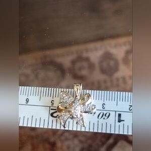 10k Gold Bow Pendant